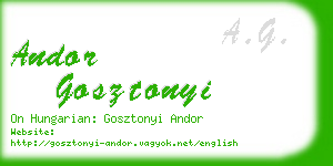 andor gosztonyi business card